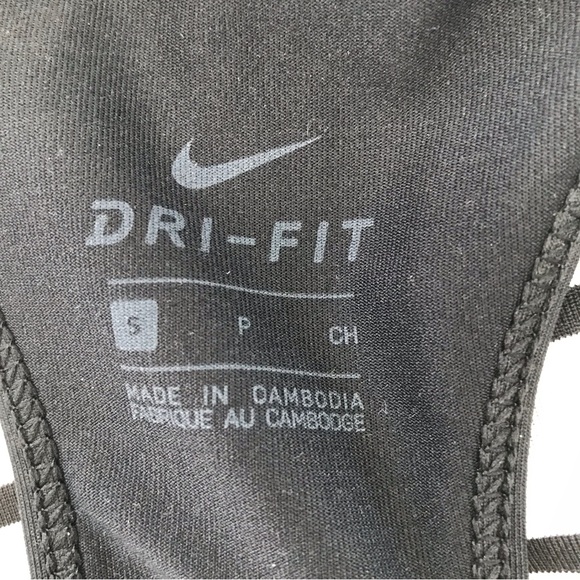 Nike Black&White Dri Fit Tank Loose Support Sports Bra Top - Picture 5 of 7